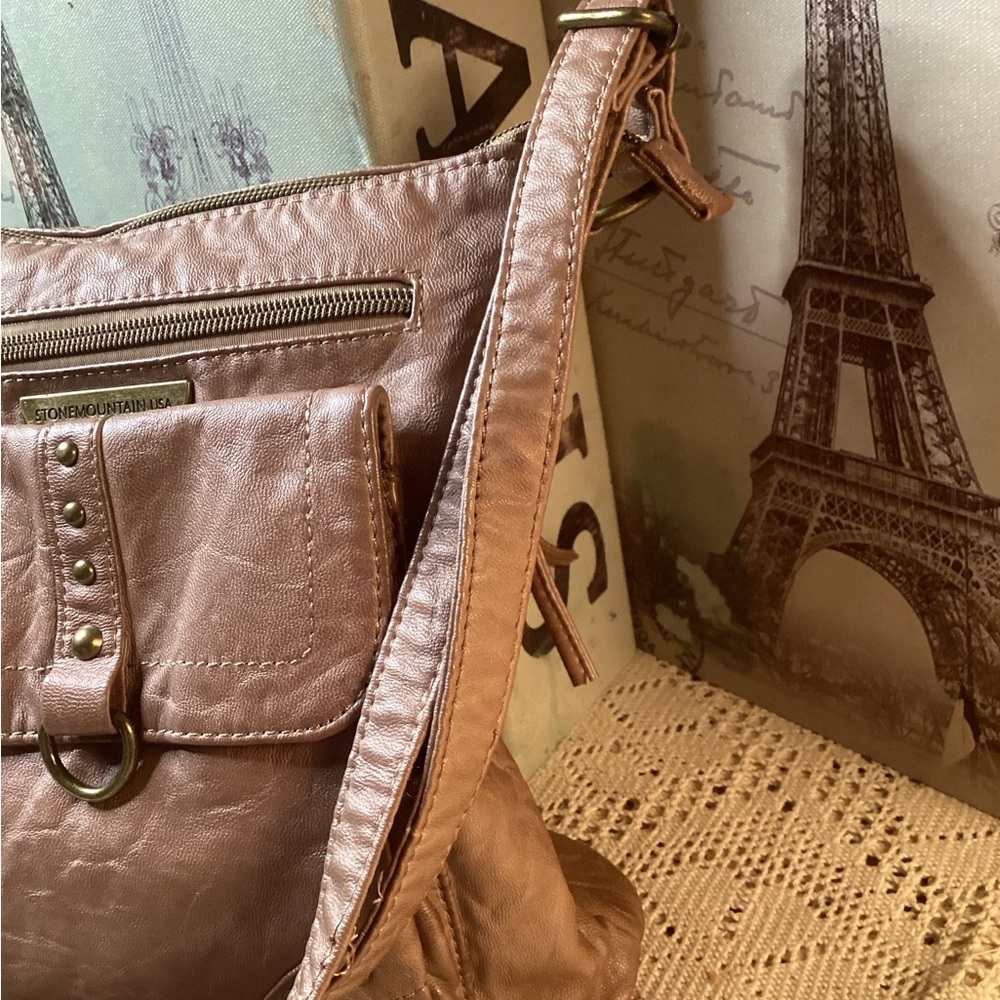 Stone Mountain Women's Tan Crossbody Bag - Picture 6 of 14